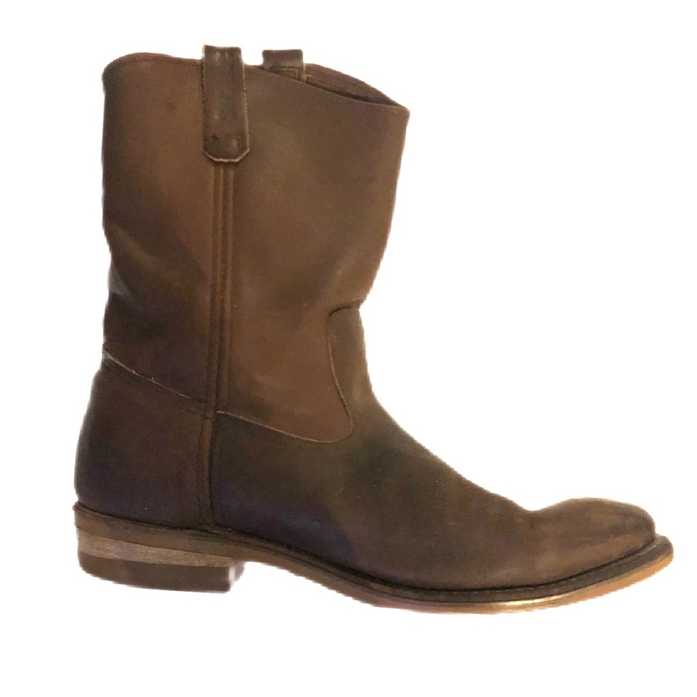 Red Wing Pecos soft toe leather boots